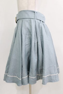 画像2: Kurumi Collaboration / フレアマリンアカデミアスカート 4L サックス H-26-01-30-016-GO-SK-NS-ZH