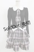 Ank Rouge / ラフォーレ原宿店限定/お姫様ネクタイワンピース M ブラック/ピンク H-26-01-30-019-CA-OP-NS-ZH