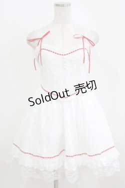 画像1: Me roir / レースドーリーキャミワンピース M オフ/レッド H-26-01-30-020-GO-OP-NS-ZH