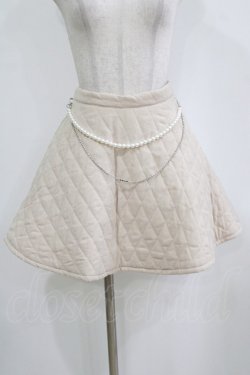 画像1: Me roir / キルティングスカート M ベージュ H-26-01-30-021-GO-SK-NS-ZH