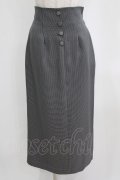 an another angelus / ミニチェックハイウエストタイトスカート サイズ2 GRAY×BLACK H-26-01-30-022-CA-SK-NS-ZH