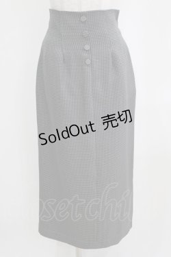 画像1: an another angelus / ミニチェックハイウエストタイトスカート サイズ2 GRAY×BLACK H-26-01-30-022-CA-SK-NS-ZH