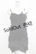 Me roir / ギャザーチュールキャミワンピース M ブラック H-26-01-30-024-GO-OP-NS-ZH