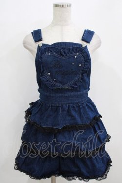 画像1: Ank Rouge / Bemqinデニムジャンパースカート M ネイビー H-26-01-30-025-CA-OP-NS-ZH