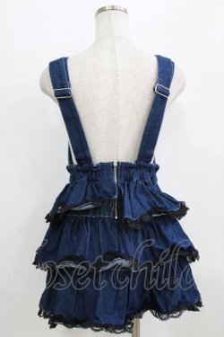 画像3: Ank Rouge / Bemqinデニムジャンパースカート M ネイビー H-26-01-30-025-CA-OP-NS-ZH