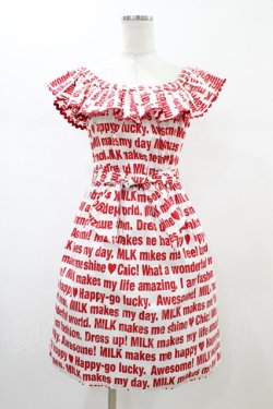 画像1: MILK / Messageサンドレス  レッドプリント H-26-02-01-1032-ML-OP-KB-ZH