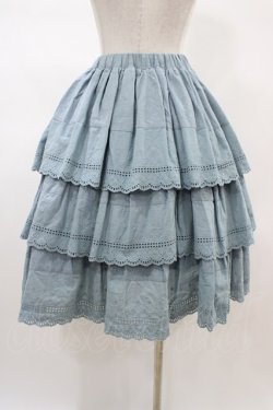 画像2: Sheglit / フラワーブーケのレーススカート  ダルブルー H-26-02-01-1034-EL-SK-KB-ZH