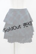 Emily Temple cute / チェック裾プリーツスカート  ネイビー×グリーン H-26-02-01-1036-ET-SK-KB-ZH