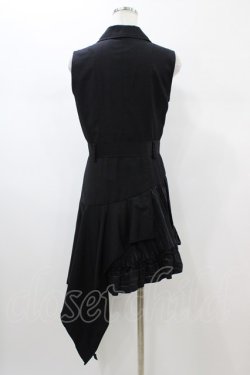 画像2: BPN / ストライプ切替ロングZIPベスト  ブラック H-26-02-01-1038-GO-TO-KB-ZH