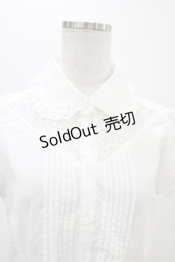 画像3: Emily Temple cute / レース切替ピンタックパフブラウス  ホワイト H-26-02-01-1041-ET-BL-KB-ZH