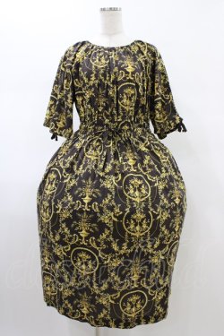 画像1: Jane Marple Dans Le Salon / Marie Antoinette drawstring sleeve dress M ブラウン H-26-02-01-1005-JM-OP-AK-ZH