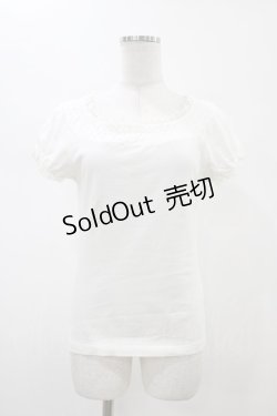 画像1: Emily Temple cute / シャーリングパフカットソー  オフホワイト H-26-02-01-1042-ET-TO-KB-ZH