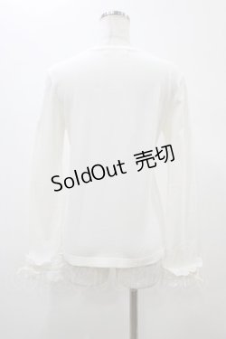 画像2: Jane Marple / カットワークレースカットソー  オフホワイト H-26-02-01-1043-JM-TO-KB-ZH