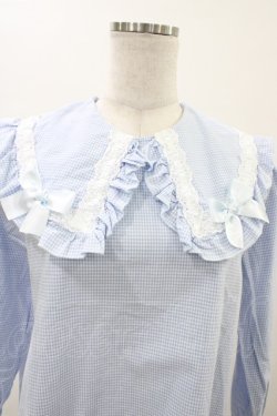 画像3: Nile Perch / ギンガムチェックブラウス  サックス H-26-02-01-1048-LO-BL-KB-ZH