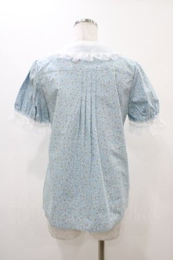 画像2: Nile Perch / 小花柄ブラウス  サックス H-26-02-01-1049-LO-BL-KB-ZH