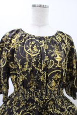 画像4: Jane Marple Dans Le Salon / Marie Antoinette drawstring sleeve dress M ブラウン H-26-02-01-1005-JM-OP-AK-ZH (4)