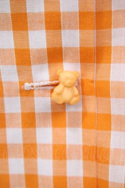 画像3: Nile Perch / ギンガムチェックリボンブラウス  オレンジ H-26-02-01-1051-LO-BL-KB-ZH