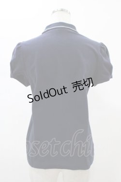 画像2: Jane Marple / レース付ポロトップス  ネイビー H-26-02-01-1054-JM-TO-KB-ZH