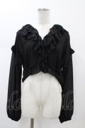 MR corset / レースフリルシフォンボレロ  ブラック H-26-02-01-1057-PU-TO-KB-ZH