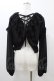 画像2: MR corset / レースフリルシフォンボレロ  ブラック H-26-02-01-1057-PU-TO-KB-ZH (2)