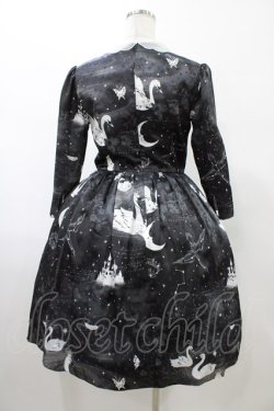 画像2: MILK / スワンレイクドレス  ブラック×ホワイトスワン H-26-02-01-1008-ML-OP-KB-ZH