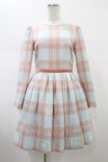 MILK / graceチェックドレス  ミント×シェル H-26-02-01-1009-ML-OP-KB-ZH