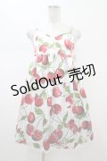 MILK / タランチェリースリップドレス  ホワイト×レッドチェリー H-26-02-01-1019-ML-OP-KB-ZH