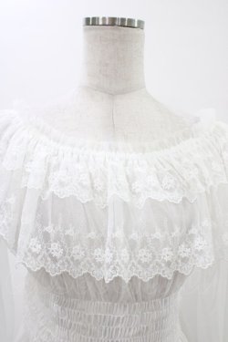 画像4: abilletage / チュールドレストップス  ホワイト H-26-02-01-1003-GO-TO-KB-ZH