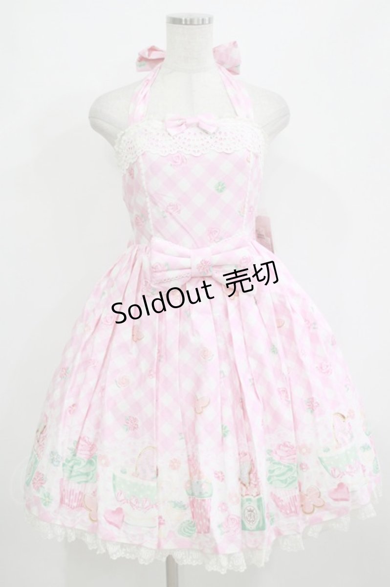 画像1: Angelic Pretty / Sugar Fairy Cakeホルターネックジャンパースカート Free ピンク H-26-02-02-003-AP-OP-NS-ZH (1)