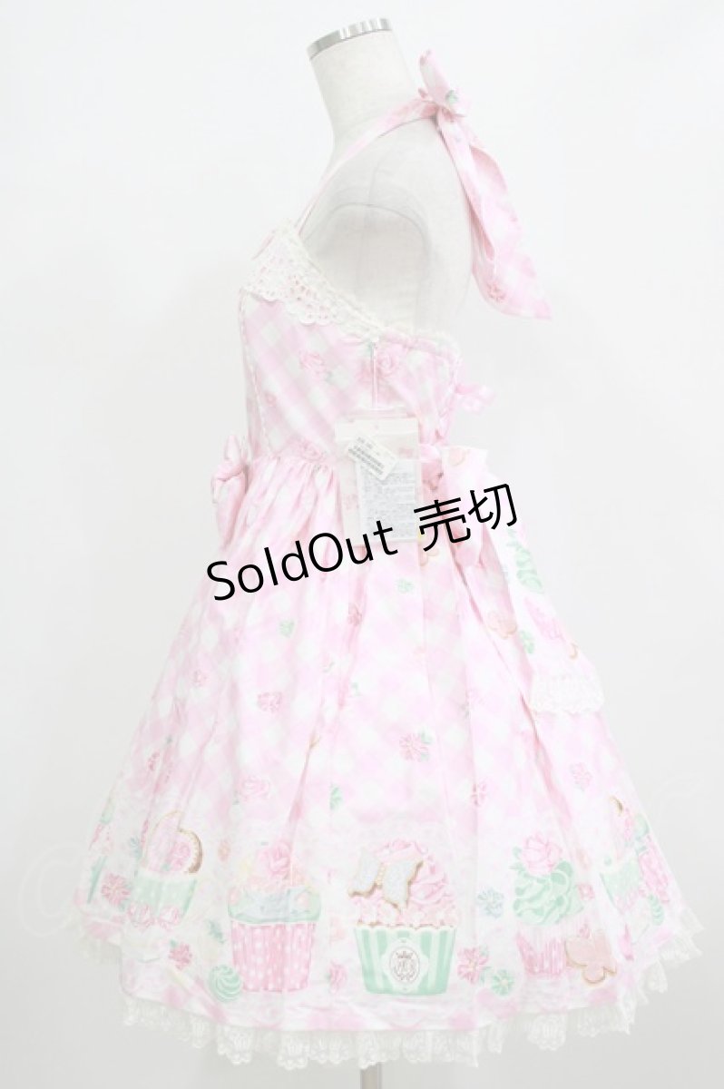 画像2: Angelic Pretty / Sugar Fairy Cakeホルターネックジャンパースカート Free ピンク H-26-02-02-003-AP-OP-NS-ZH (2)