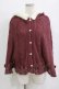 画像1: axes femme POETIQUE / リボン裏ボアニットケープ M ワイン H-26-02-02-029-AX-JA-NS-ZH (1)