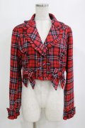 axes femme kawaii / タータンチェックジャケット M レッド H-26-02-02-030-AX-JA-NS-ZH