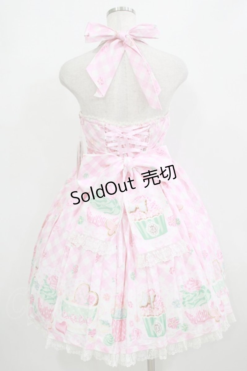 画像3: Angelic Pretty / Sugar Fairy Cakeホルターネックジャンパースカート Free ピンク H-26-02-02-003-AP-OP-NS-ZH (3)