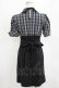 画像3: EATME / レースカラーブラウスドッキングワンピース S ブラック/チェック H-26-02-02-034-LO-OP-NS-ZH (3)