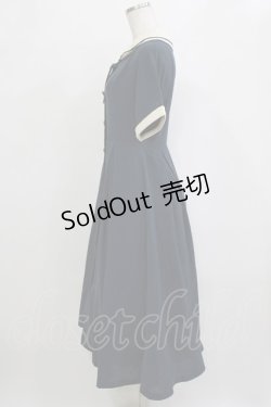 画像2: an another angelus / パイピング使いダブルクレリック衿ワンピース Free NAVY H-26-02-02-039-CA-OP-NS-ZH