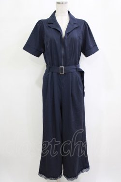 画像1: axes femme / センタージップロンパース Free ネイビー H-26-02-02-040-AX-OP-NS-ZH