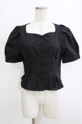 an another angelus / コルセットタックブラウス Free BLACK H-26-02-02-041-CA-BL-NS-ZH