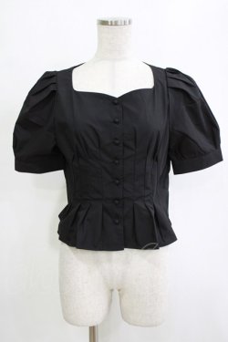 画像1: an another angelus / コルセットタックブラウス Free BLACK H-26-02-02-041-CA-BL-NS-ZH