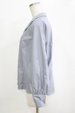 画像2: an another angelus / パール釦Vネックシャツ Free BLUE GRAY H-26-02-02-043-CA-BL-NS-ZH