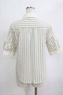 画像3: F i.n.t / タイ付きマルチストライプクレリック5分袖シャツ Free OLIVEGREEN H-26-02-02-047-CA-BL-NS-ZH