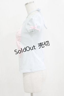 画像2: Angelic Pretty / 乙女サテンリボンカットソー Free サックス H-26-02-02-050-AP-TO-NS-ZH