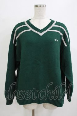 画像1: Fi.n.t / 刺繍入りゲームシャツニット Free GREEN H-26-02-02-051-CA-TO-NS-ZH