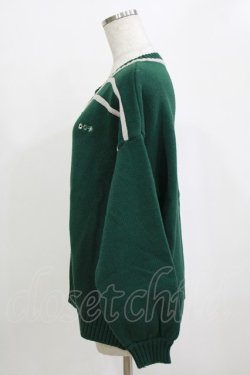 画像2: Fi.n.t / 刺繍入りゲームシャツニット Free GREEN H-26-02-02-051-CA-TO-NS-ZH