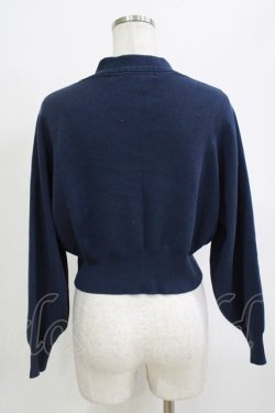 画像3: an another angelus / 飾りケーブル衿ぐりニットカーディガン Free NAVY H-26-02-02-053-CA-TO-NS-ZH