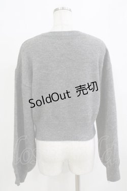 画像3: axes femme / ライン刺繍ニットプルオーバー Free グレー H-26-02-02-054-AX-TO-NS-ZH