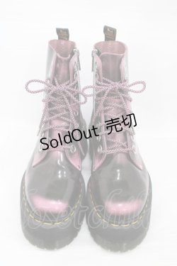 画像1: Dr.Martens （Getta Grip） / JADON MAX 8ホールブーツ UK6(約25cm) ブラックピンク H-26-02-02-1001-PU-SH-KB-ZH