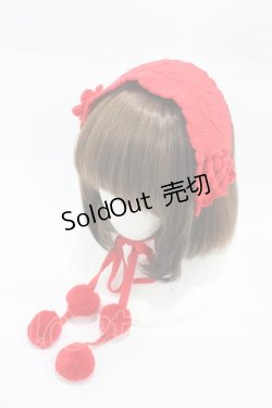 画像1: MILK / ロゴニットヘッドドレス  レッド H-26-02-02-1004-ML-AC-KB-ZH