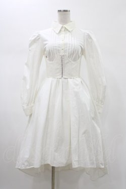 画像1: Pain / 2way corset shirt dress  オフホワイト H-26-02-02-1038-0-OP-KB-ZH