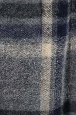 画像3: Jane Marple Dans Le Salon / アランニットとシャギーチェックのドレス M グレー×ネイビー H-26-02-02-1047-JM-OP-AK-ZH