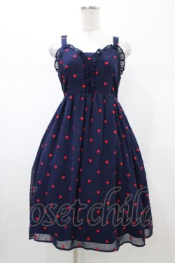 画像1: MILK / レッドハートDollドレス  ネイビー×レッドハート H-26-02-02-1049-ML-OP-KB-ZH